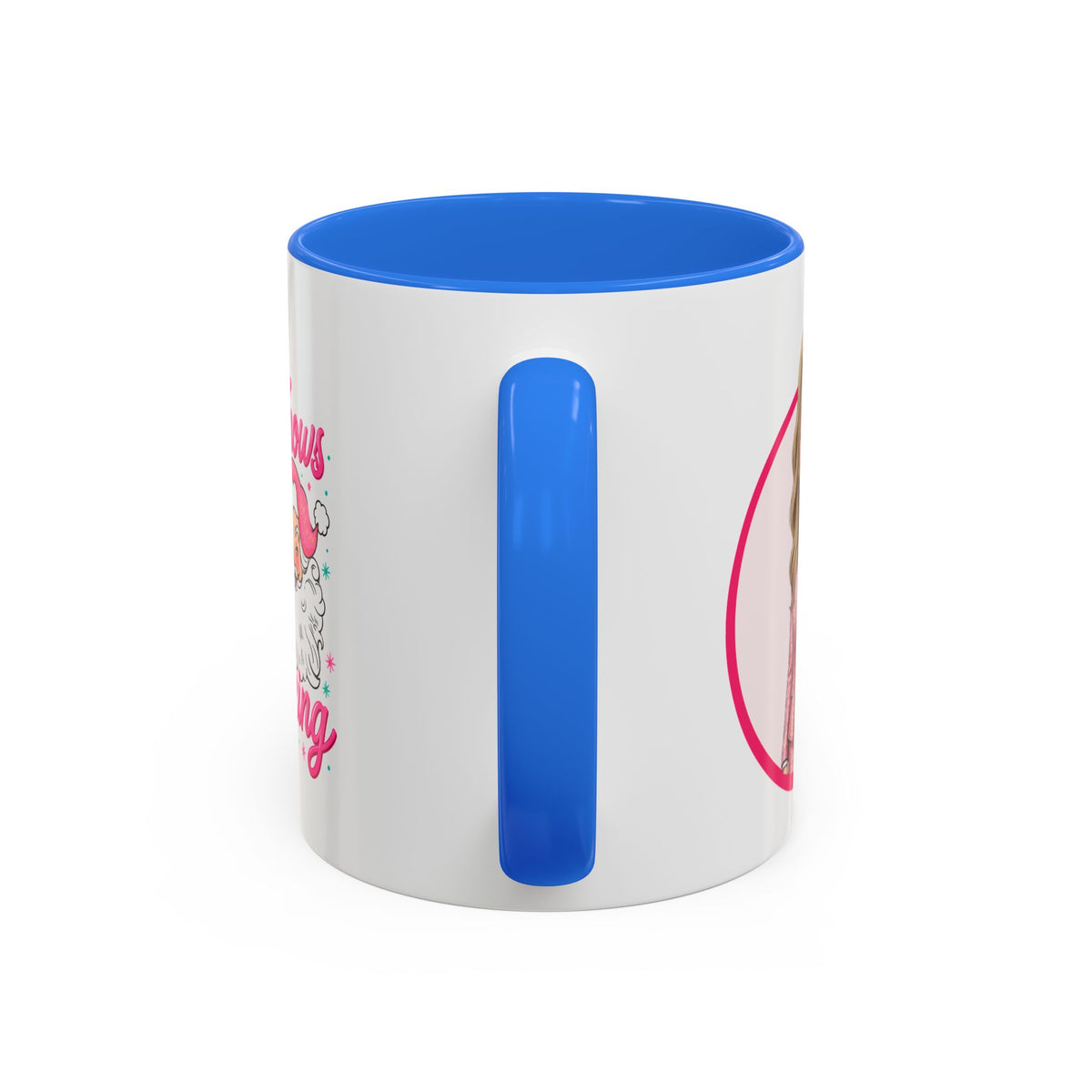 He Knows When You’re Not Ranking Funny Santa Mug with Caricature