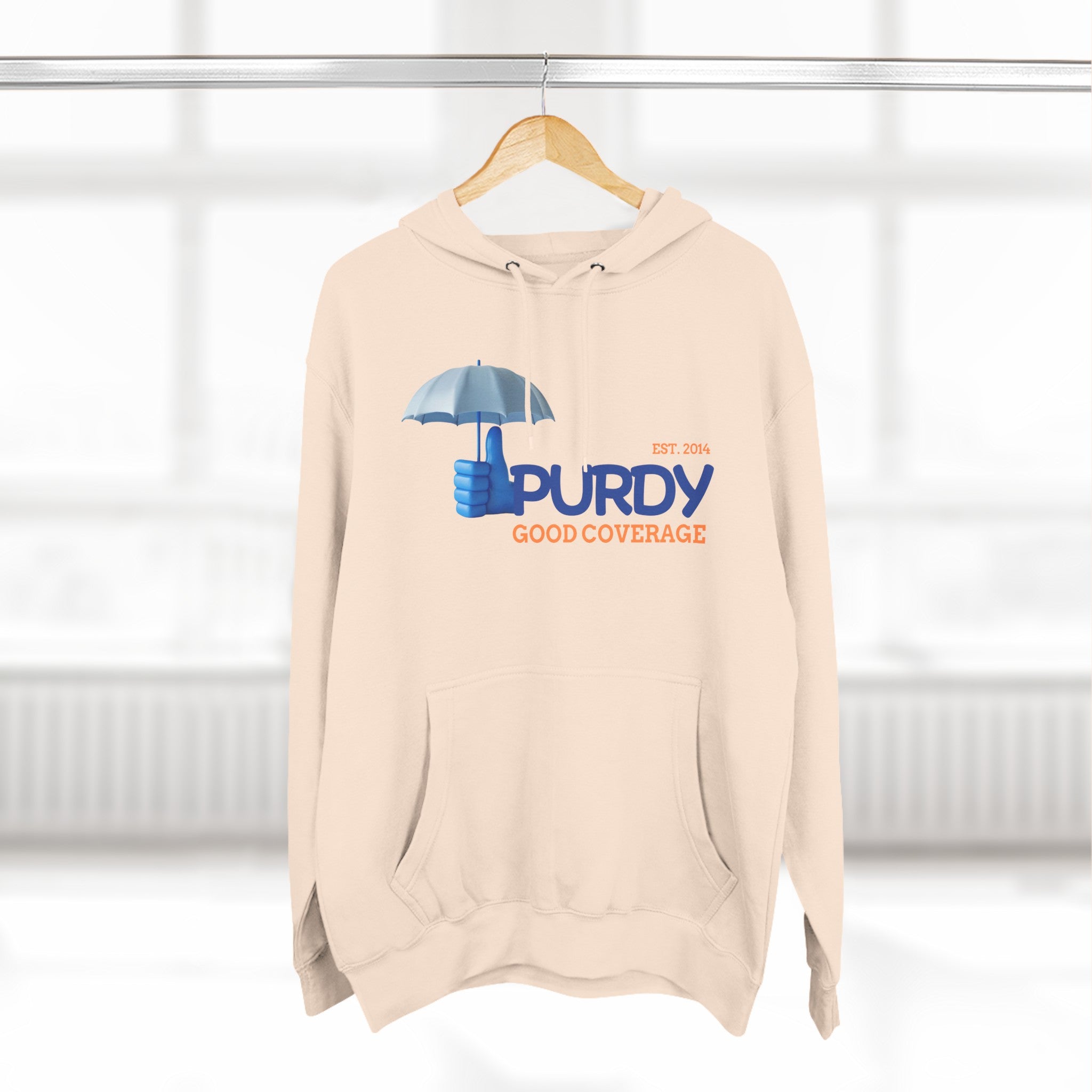 Three-Panel Fleece Hoodie - Kevin Purdy Logo