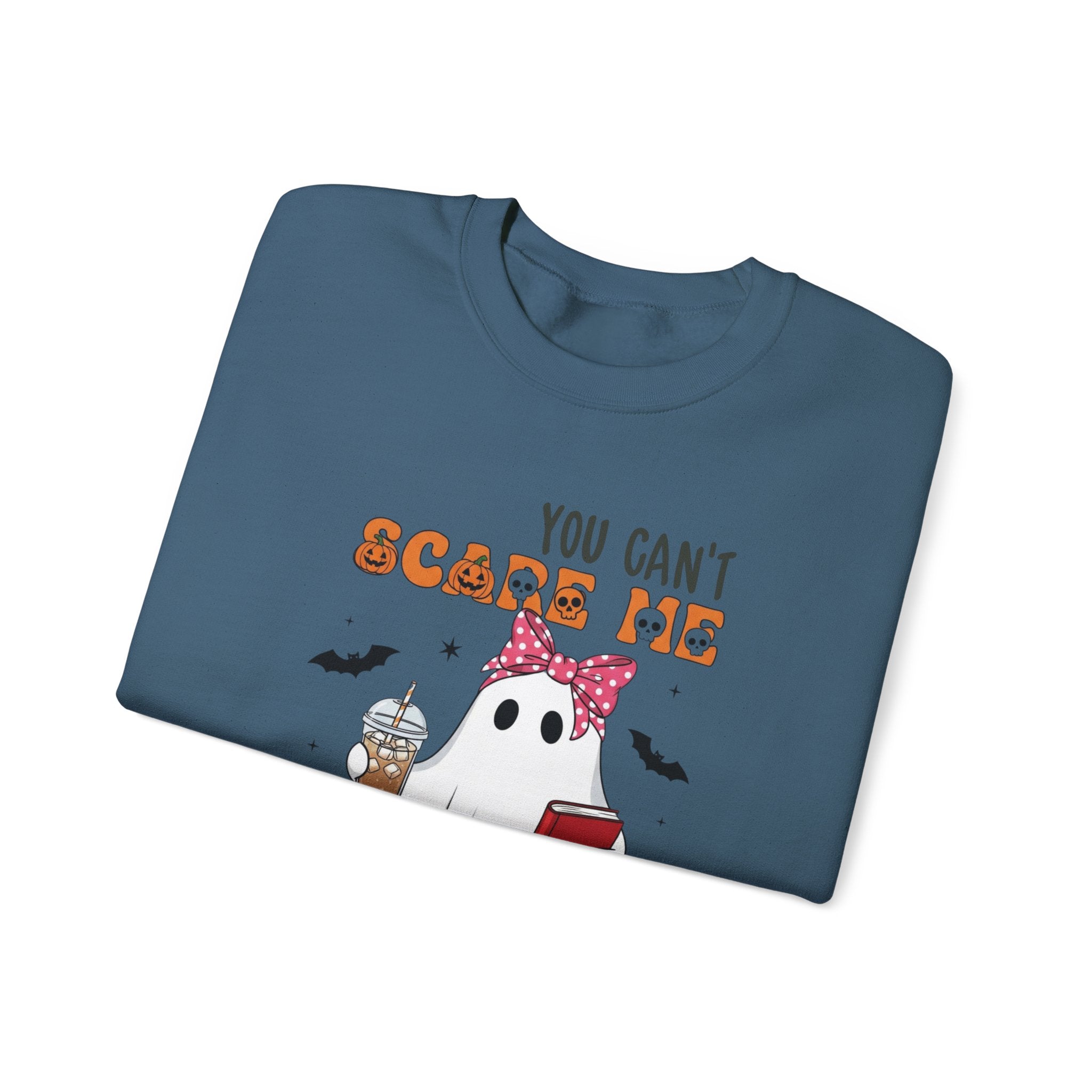 Funny Marketing Sweatshirt, Cute Ghost Ghoul Design, Halloween Gift, Unisex Crewneck, Work Humor