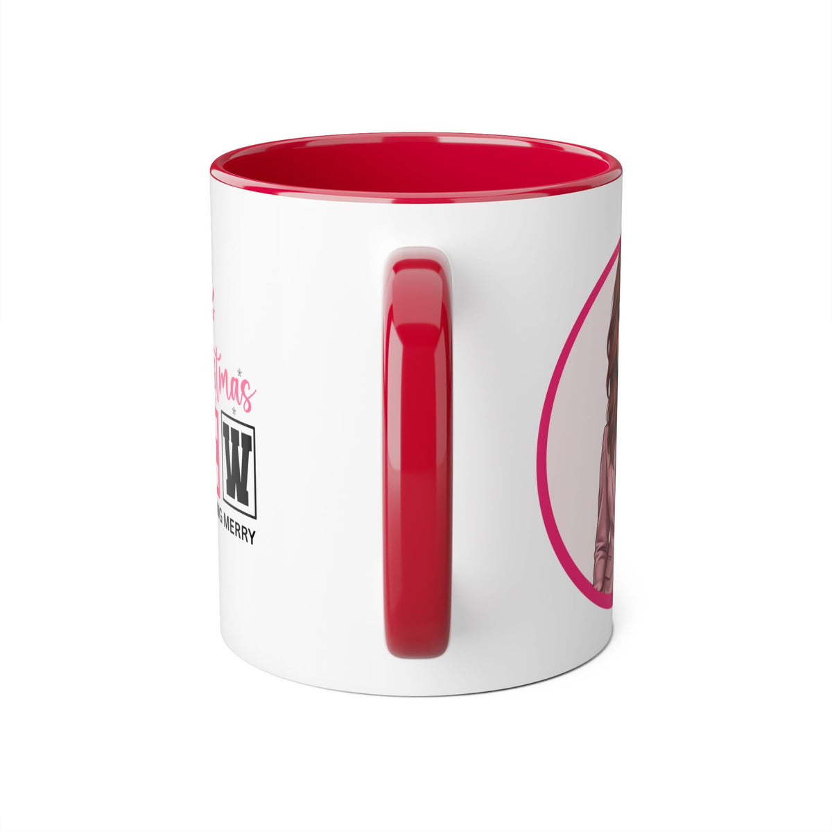 Heather T Caricature Portrait Accent Mug — Search Perfect Caricature Christmas