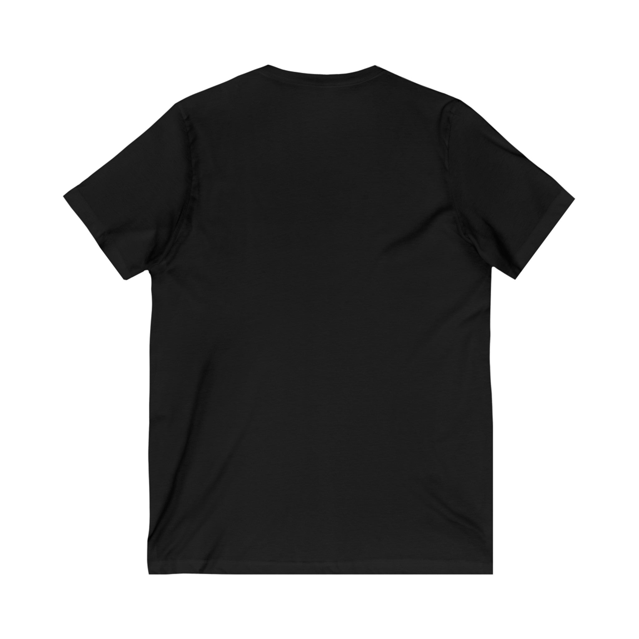 Unisex Jersey Short Sleeve V-Neck Tee White Logo  - Monette Taylor
