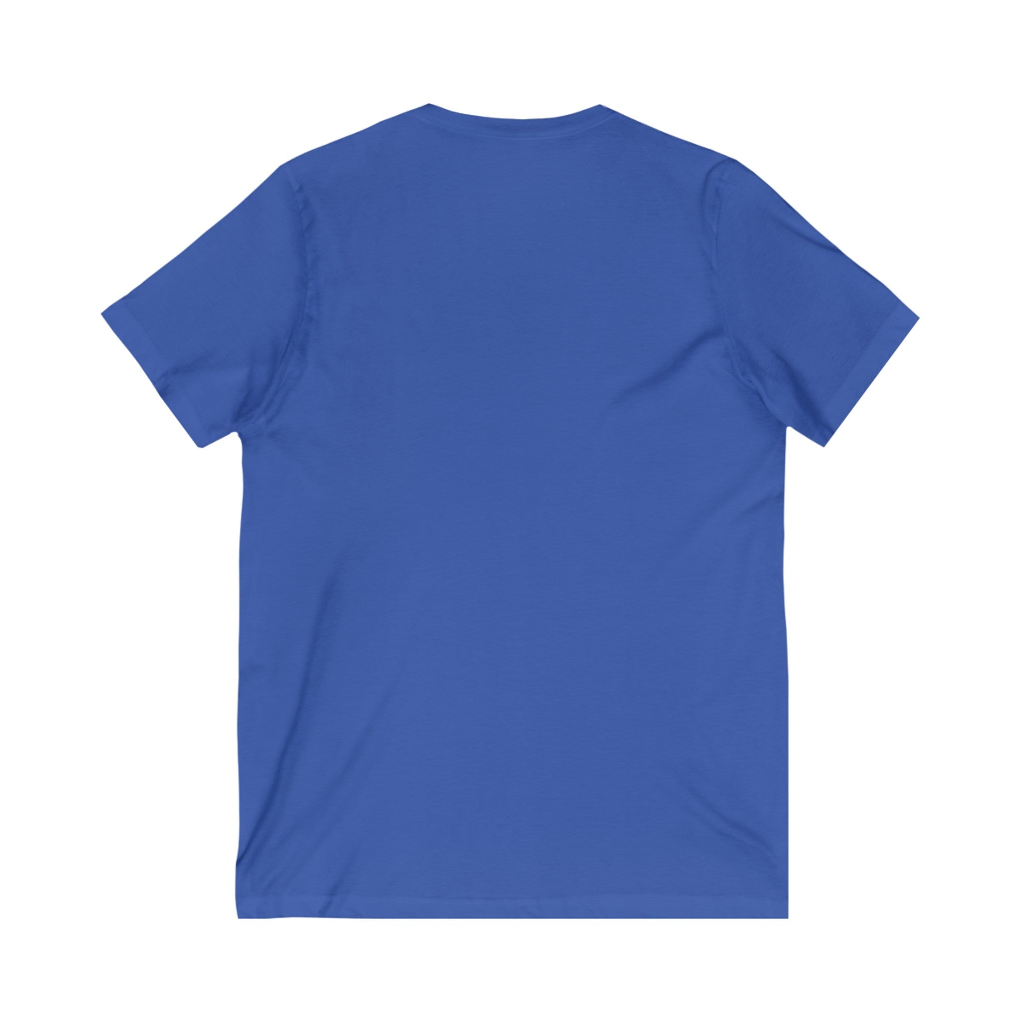 Unisex Jersey Short Sleeve V-Neck Tee White Logo  - Monette Taylor