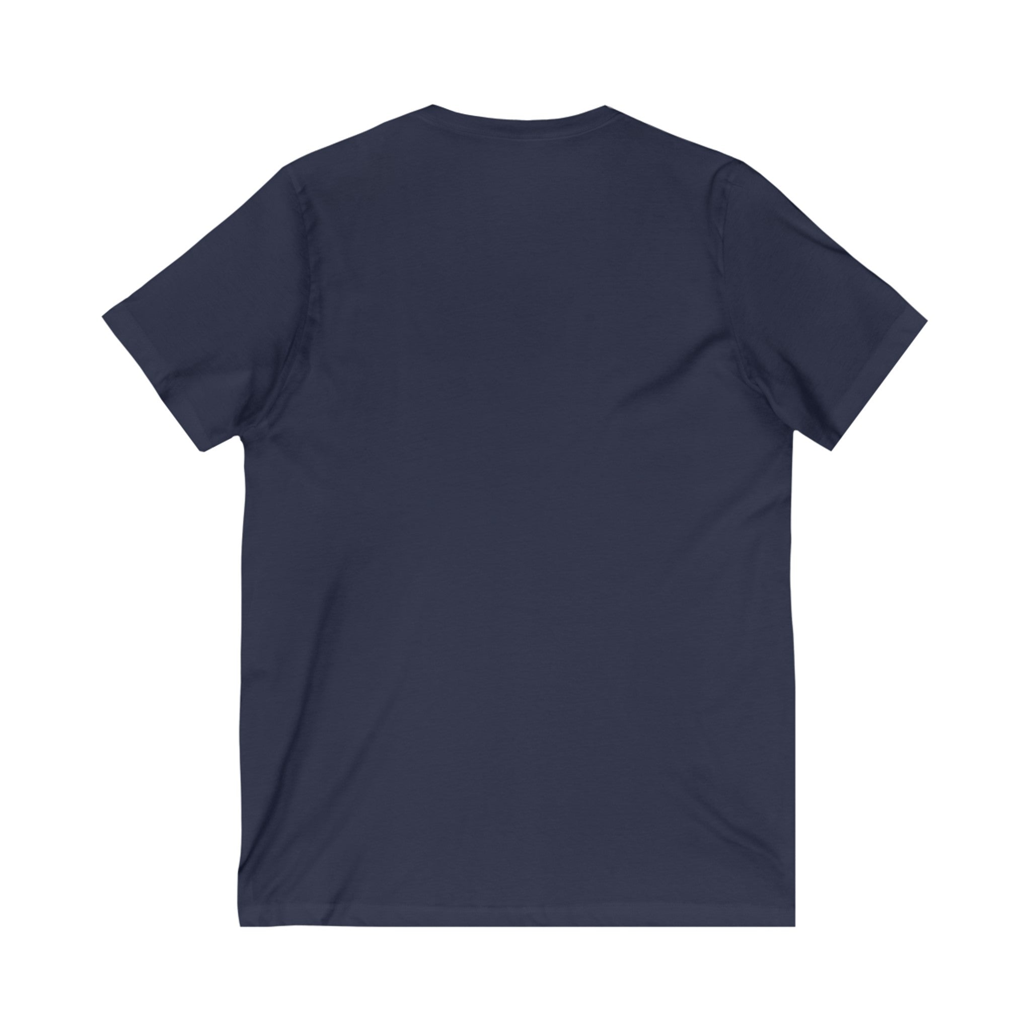 Unisex Jersey Short Sleeve V-Neck Tee White Logo  - Monette Taylor