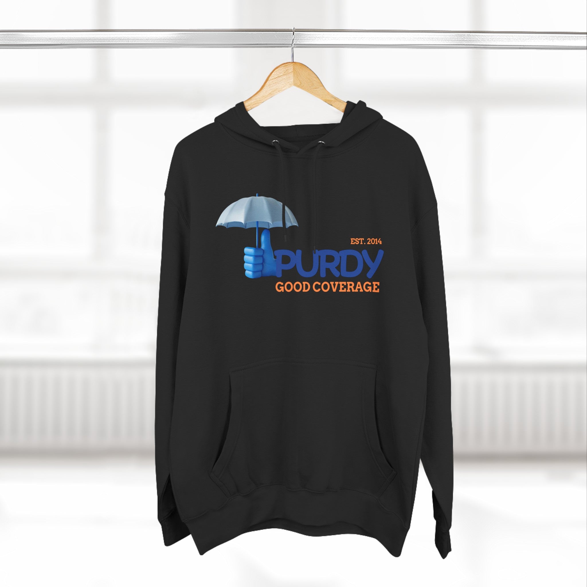 Three-Panel Fleece Hoodie - Kevin Purdy Logo