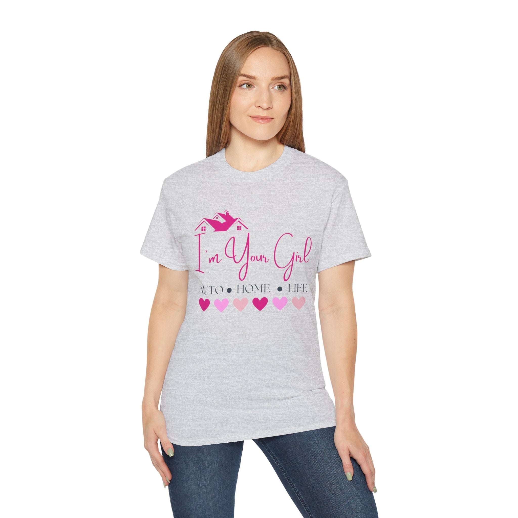 Insurance Agent Line Unisex Ultra Cotton Tee - I'm your girl Barbie pink