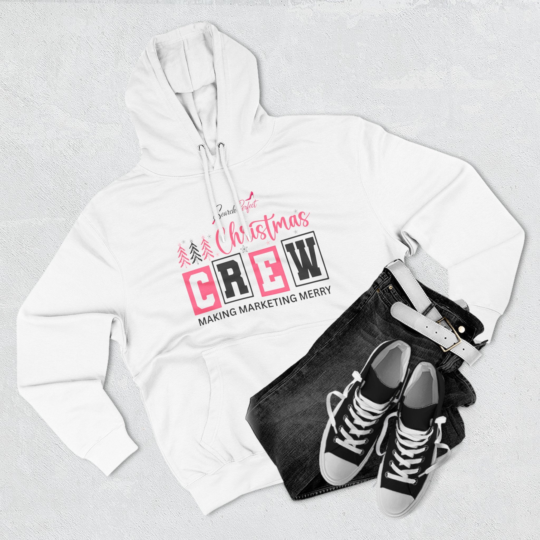 Christmas Crew Hoodie — "Search Perfect" Marketing Team Holiday Pullover