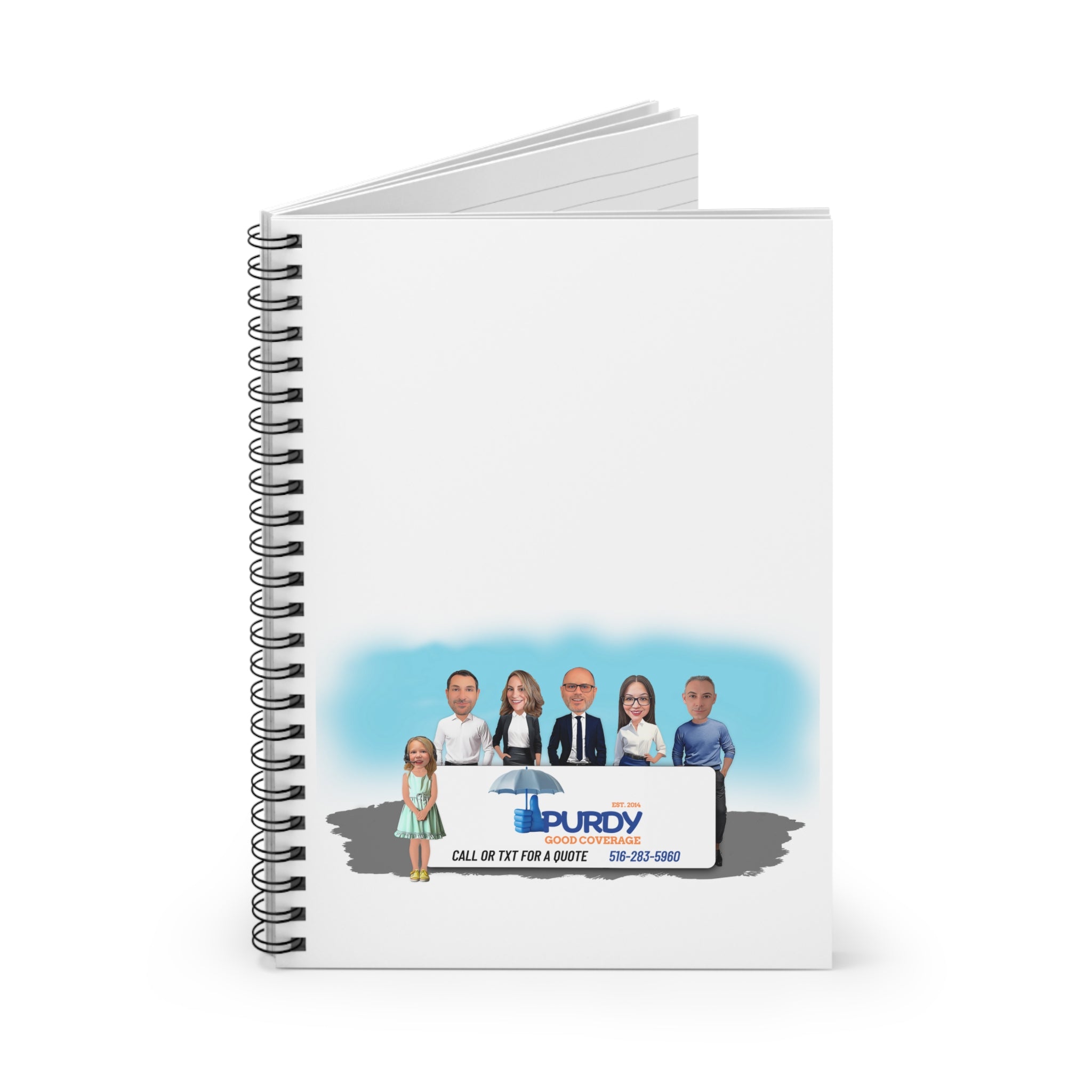 Kevin Purdy Agency  Caricature Spiral Notebook - Team photo