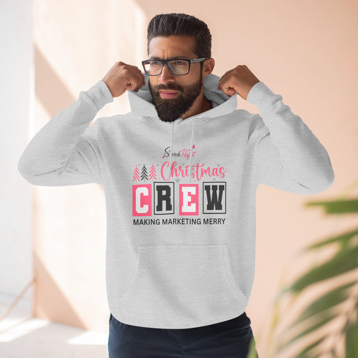 Christmas Crew Hoodie — "Search Perfect" Marketing Team Holiday Pullover