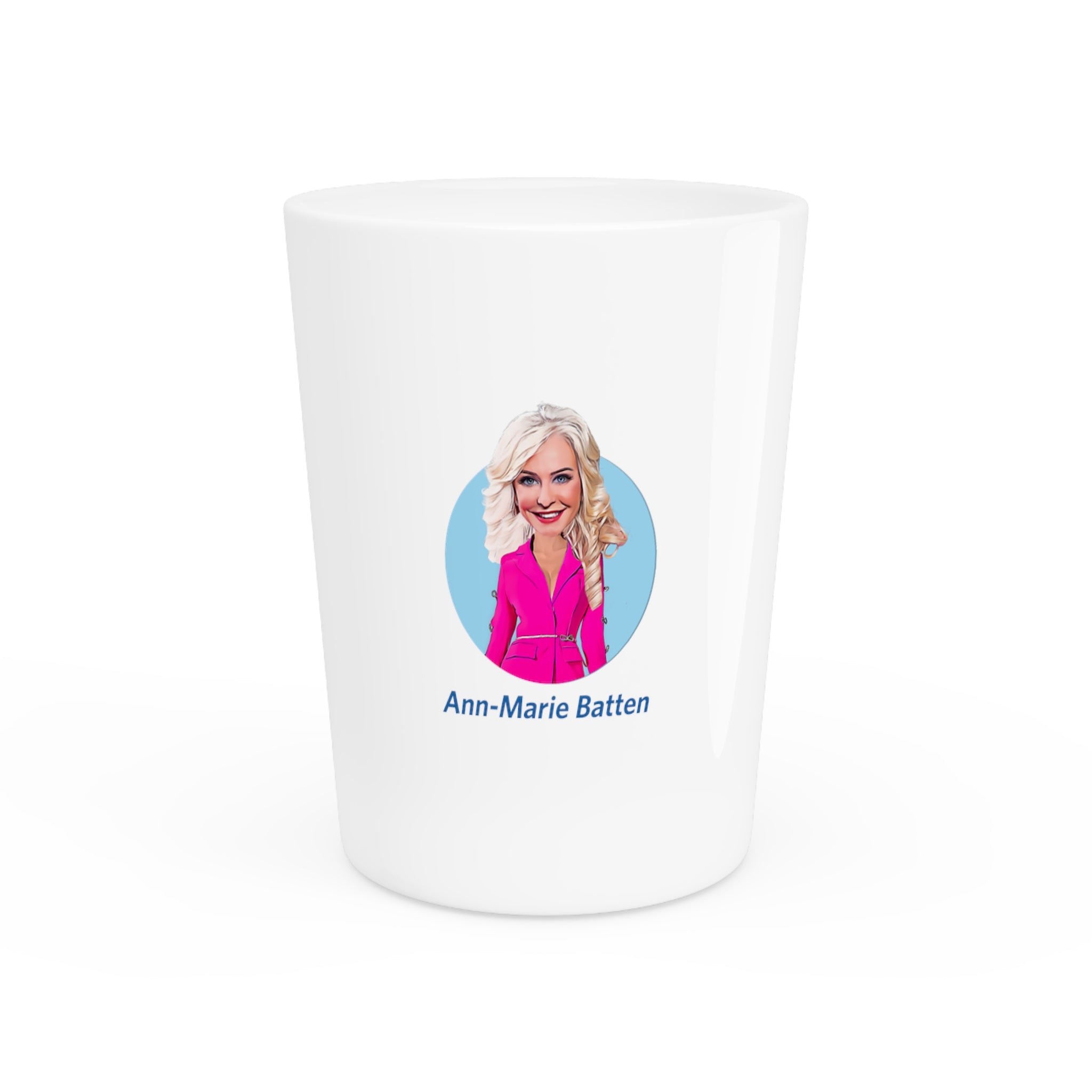 Ann-Marie Batten - Shot Glass Caricature