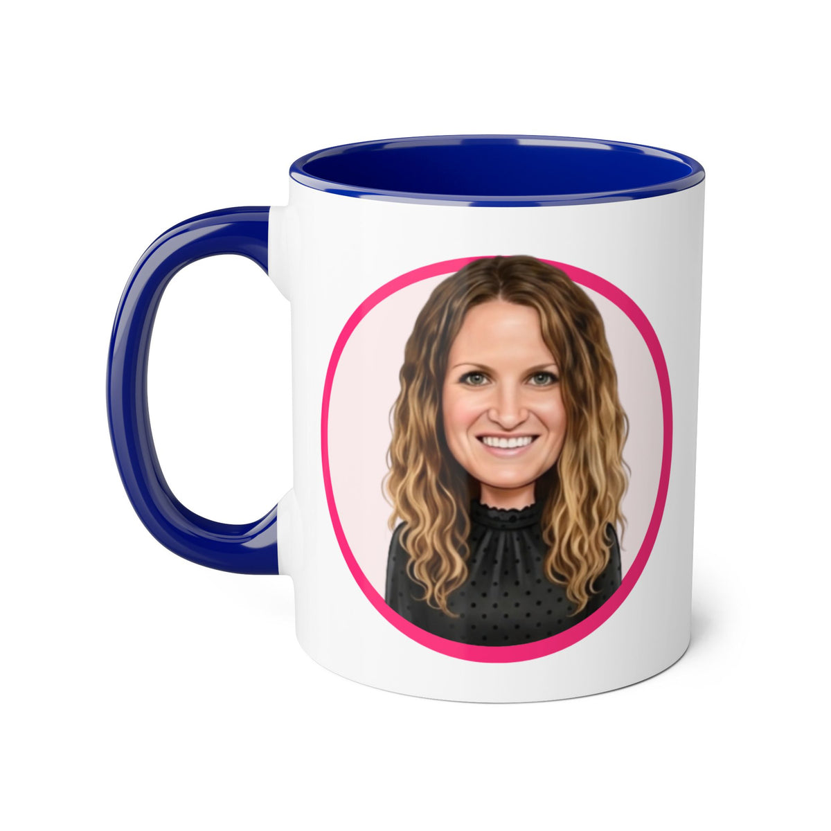 Penni  Caricature Portrait Accent Mug — Search Perfect Caricature Christmas