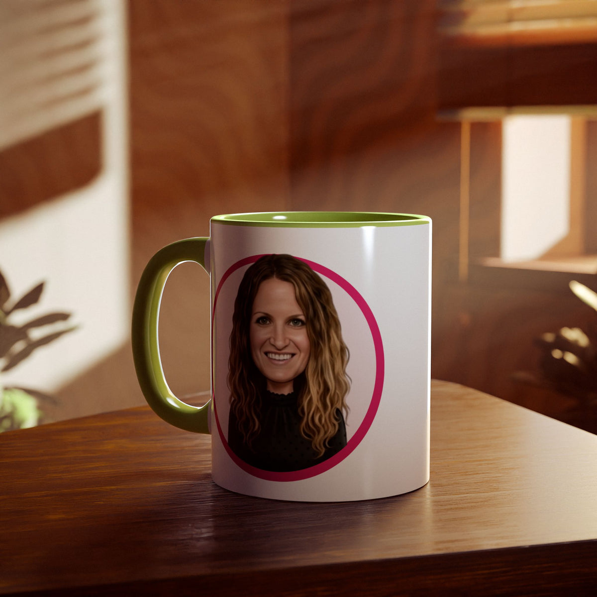 Penni  Caricature Portrait Accent Mug — Search Perfect Caricature Christmas