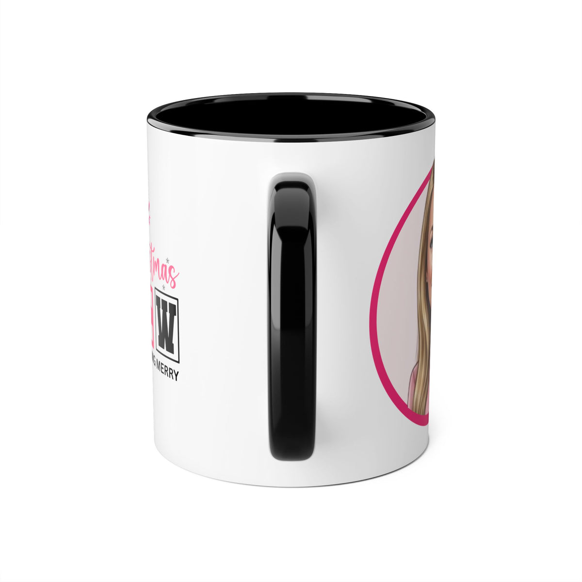 Cyndy Caricature Portrait Accent Mug — Search Perfect Caricature Christmas