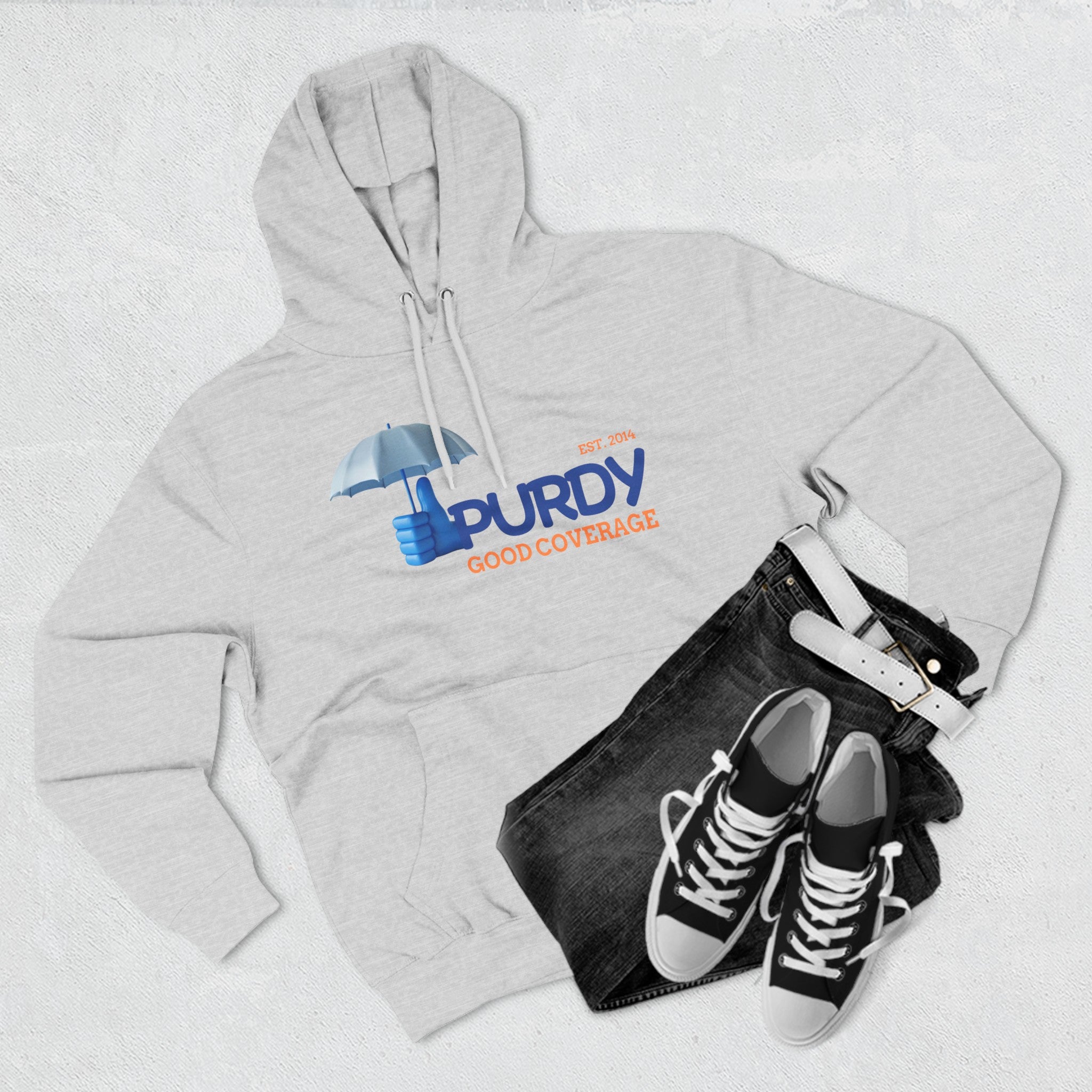 Three-Panel Fleece Hoodie - Kevin Purdy Logo