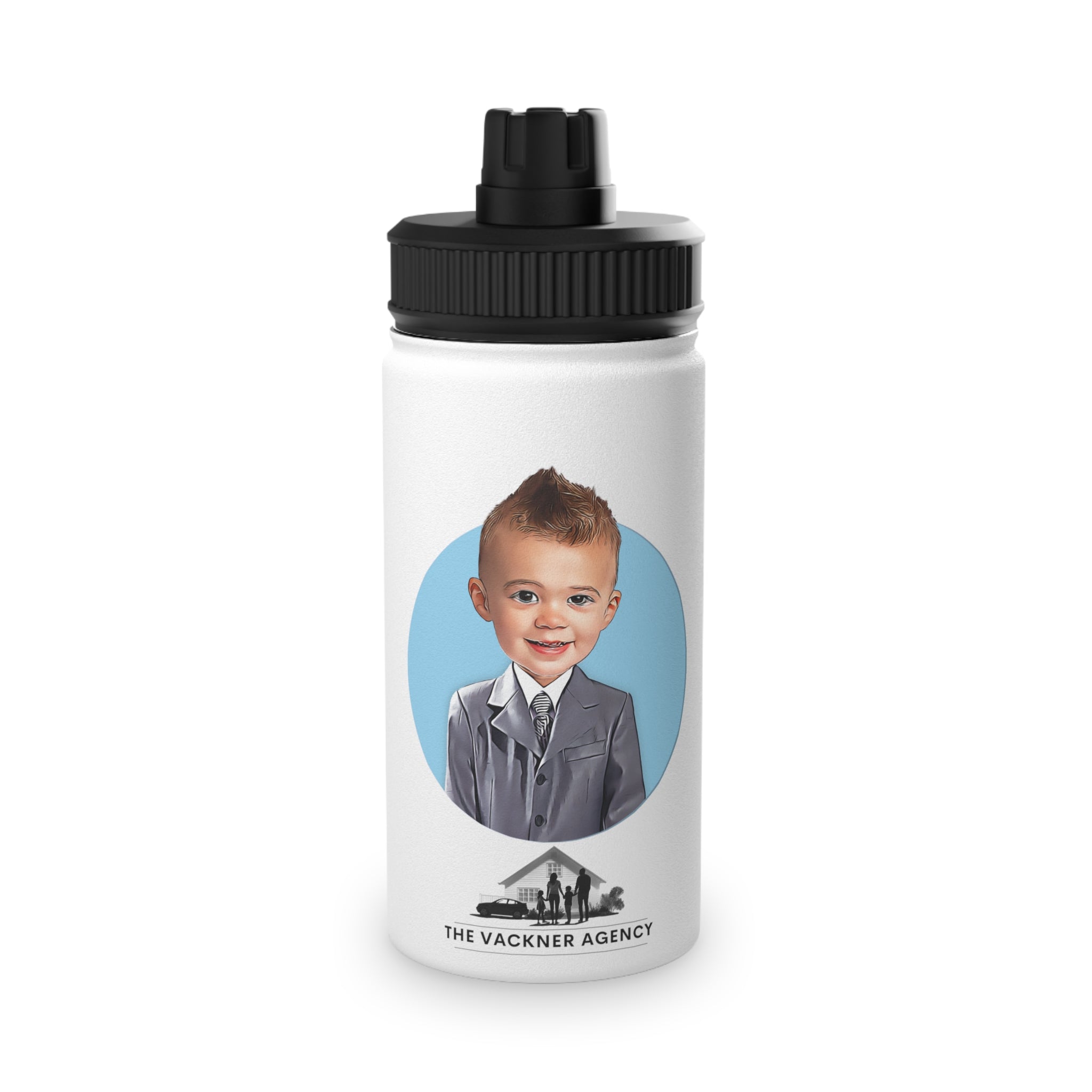 Melissa Vackner Agency Stainless Steel Water Bottle, Sports Lid - Connor