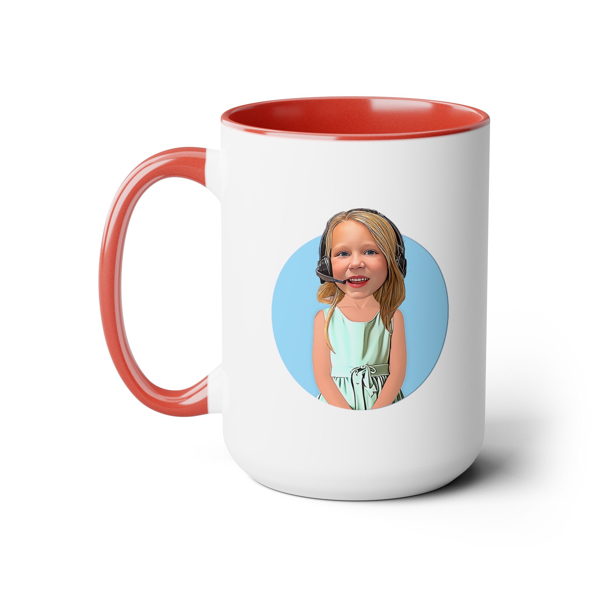 Kevin Purdy Agency  Caricature Two-Tone Coffee Mugs, 15oz - Addison
