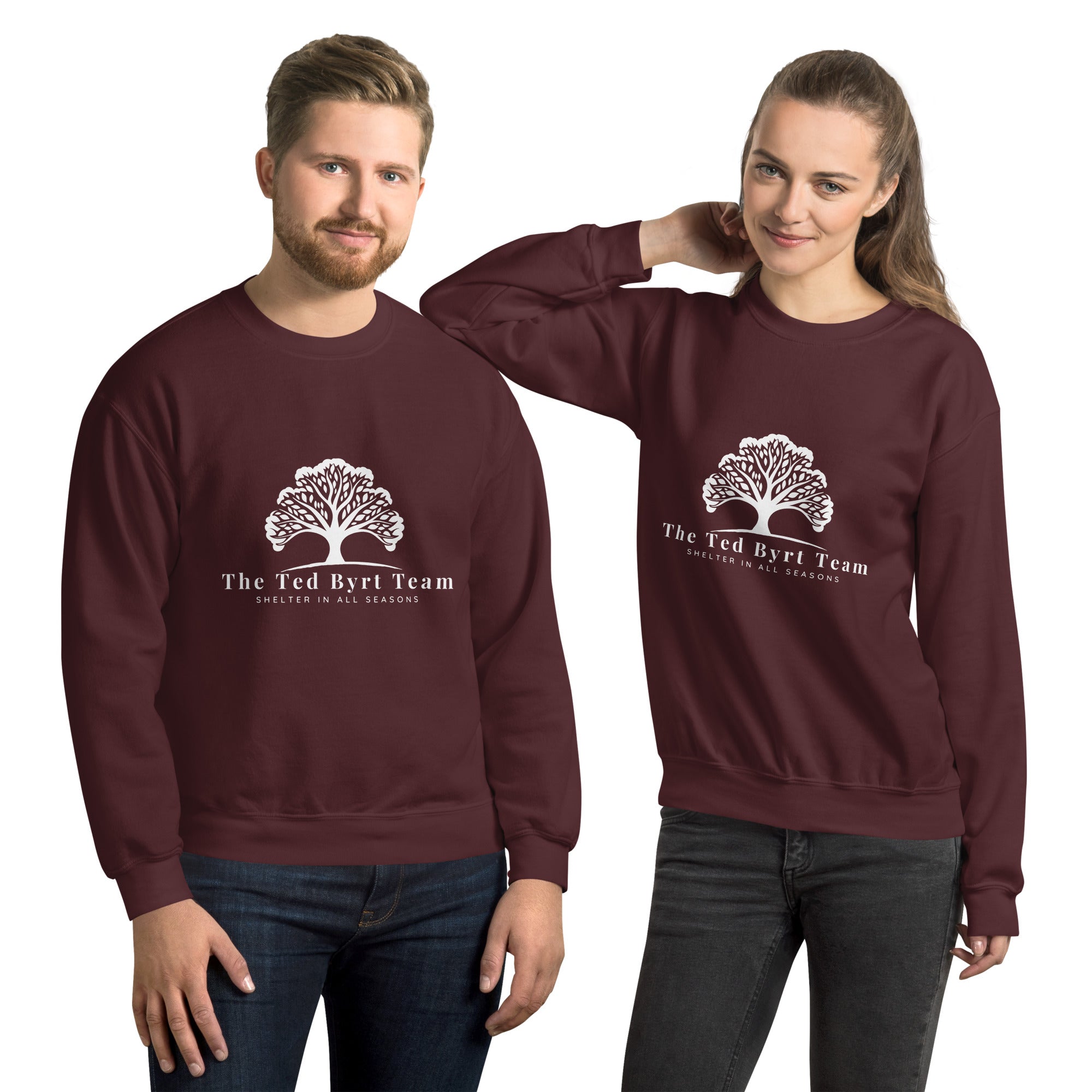 Ted Byrt White Logo Unisex Sweatshirt