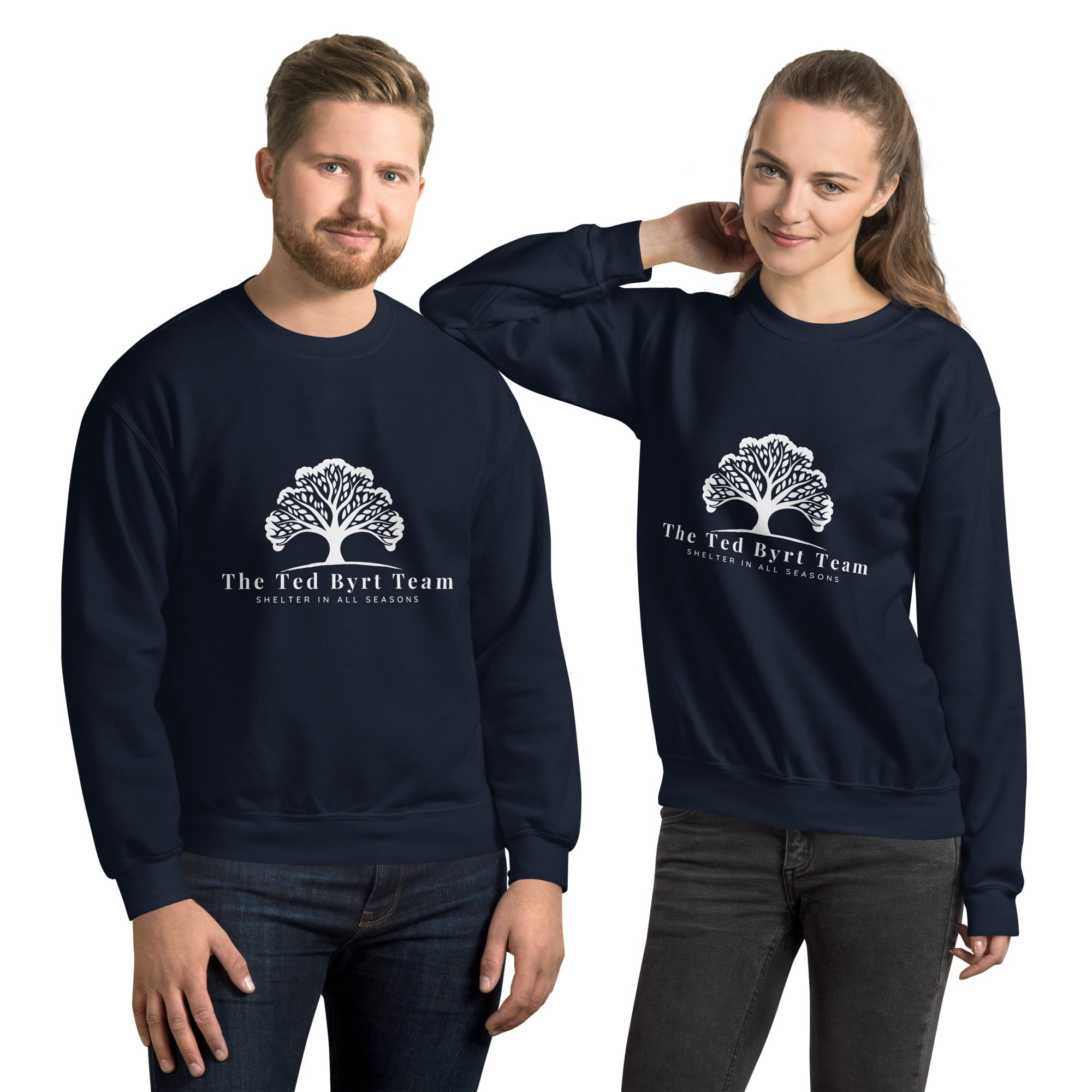 Ted Byrt White Logo Unisex Sweatshirt
