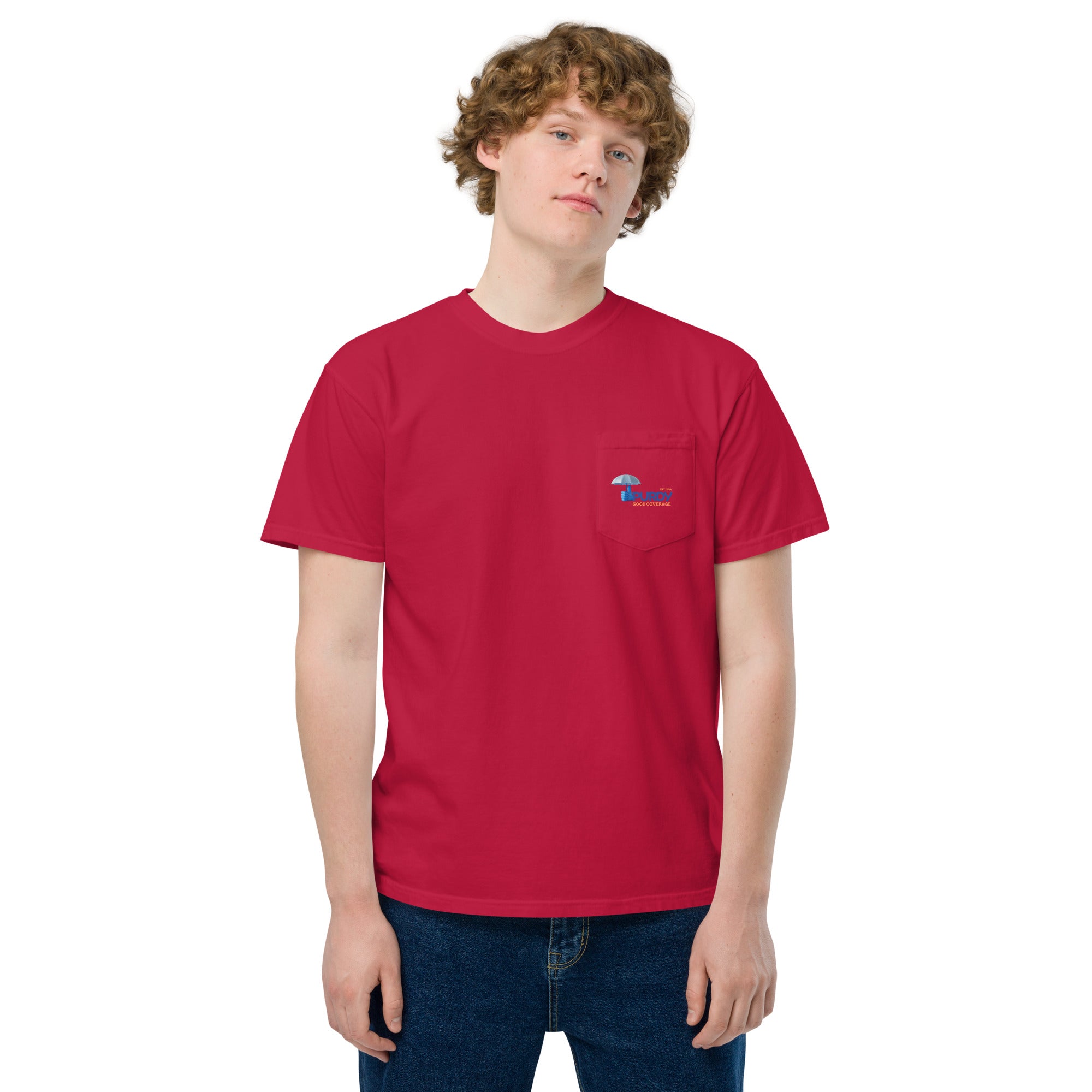 Unisex garment-dyed pocket t-shirt- Kevin Purdy Logo