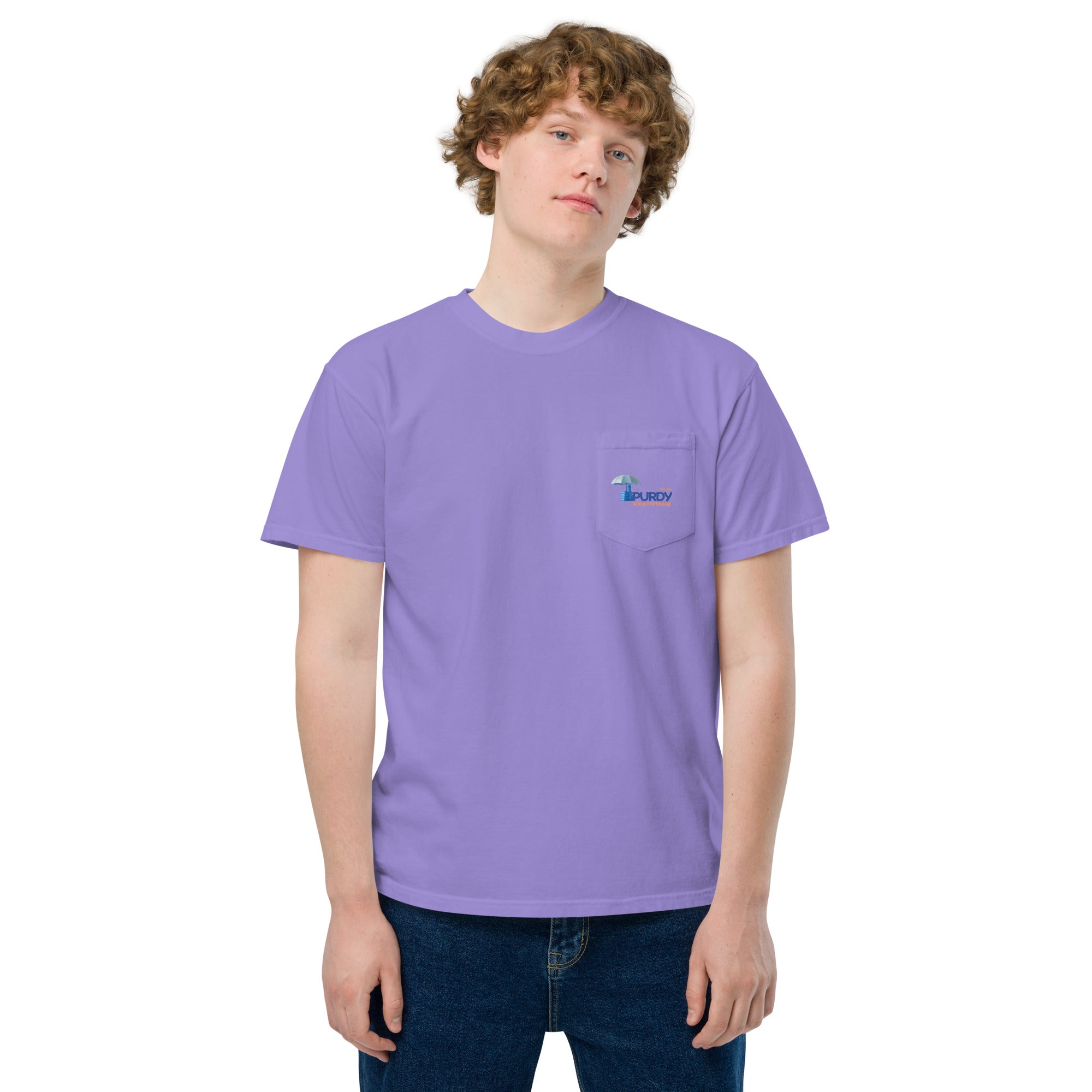 Unisex garment-dyed pocket t-shirt- Kevin Purdy Logo
