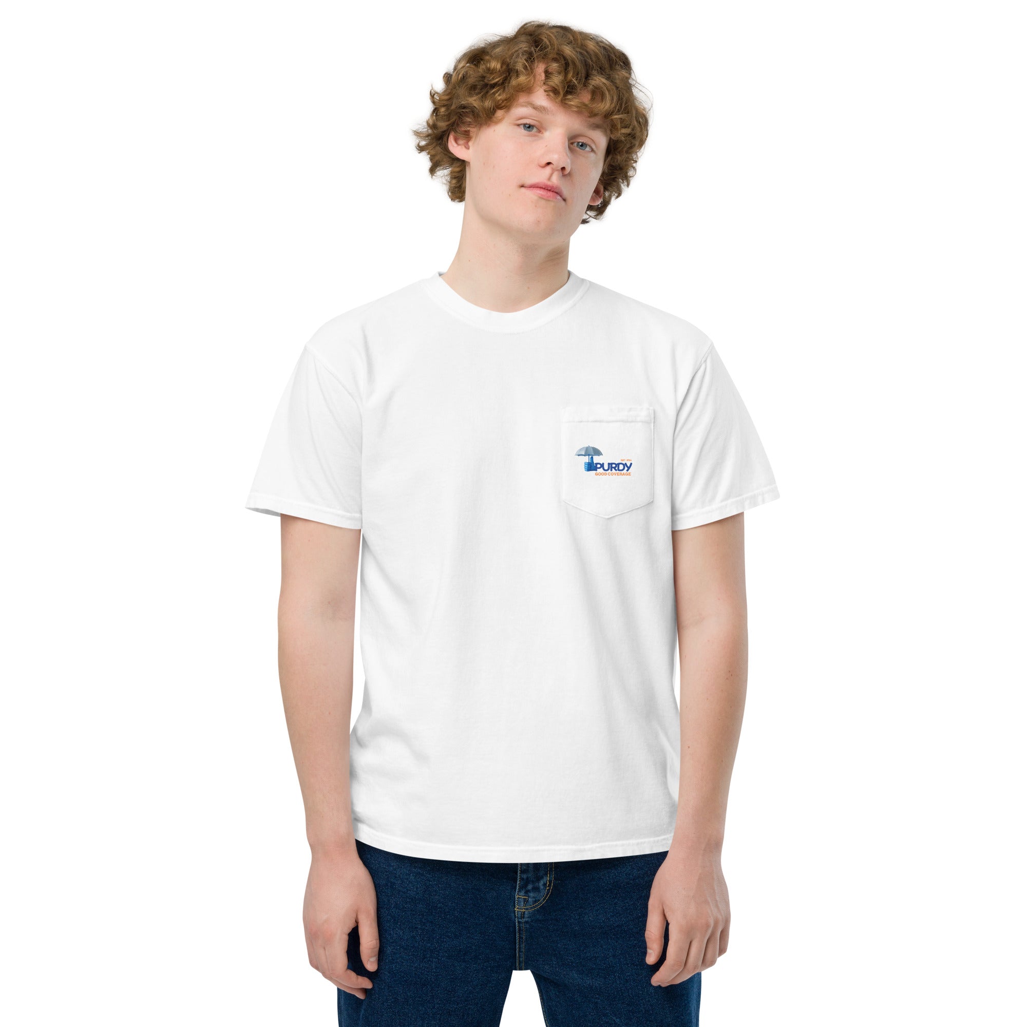 Unisex garment-dyed pocket t-shirt- Kevin Purdy Logo