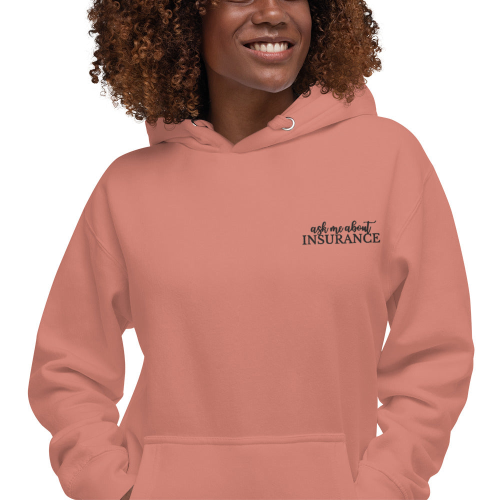 Insurance Agent Line Unisex Hoodie - Ask me about Insurance