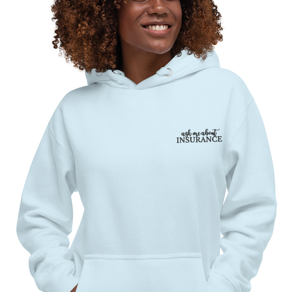 Insurance Agent Line Unisex Hoodie - Ask me about Insurance