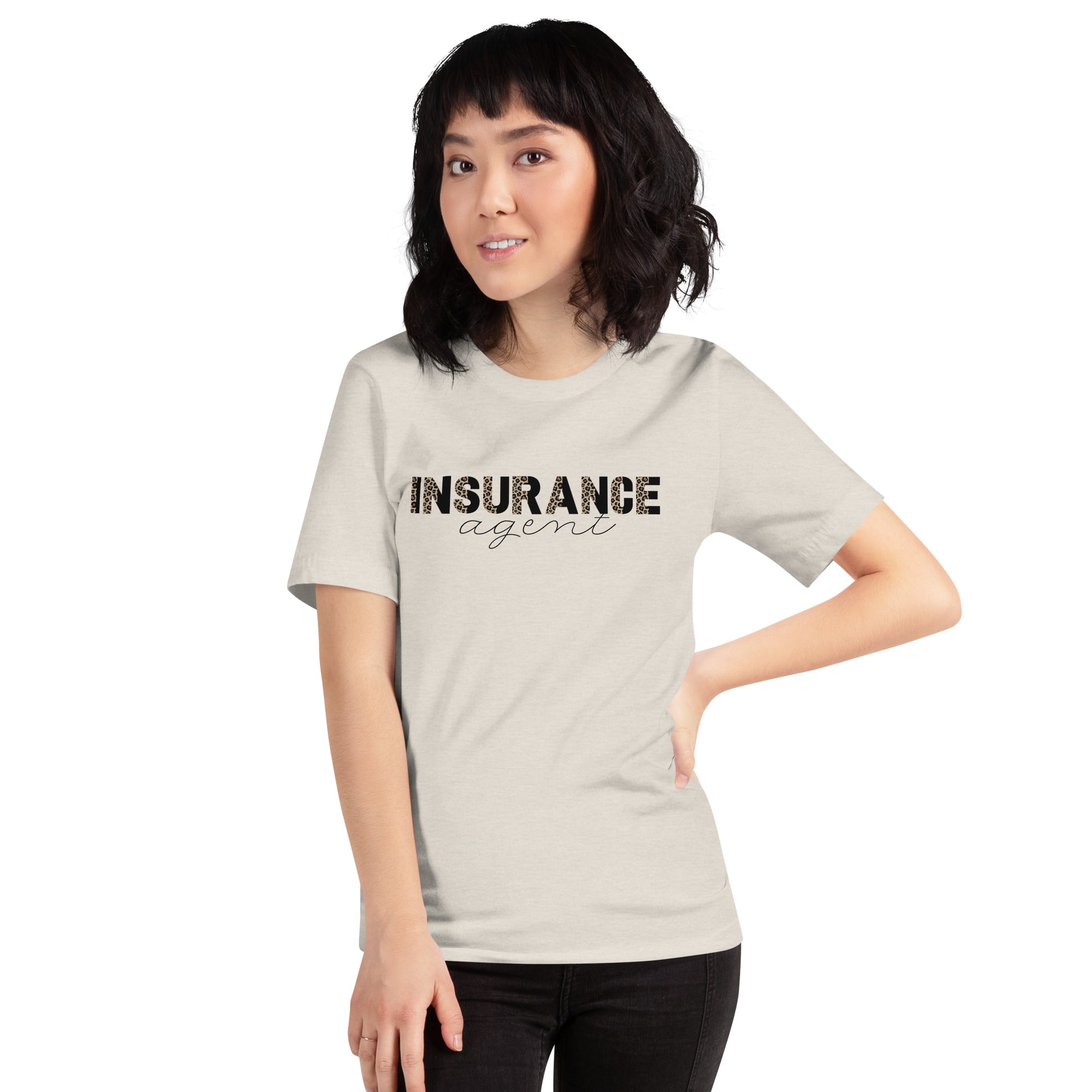 Insurance Agent Line Unisex t-shirt - brown leopard