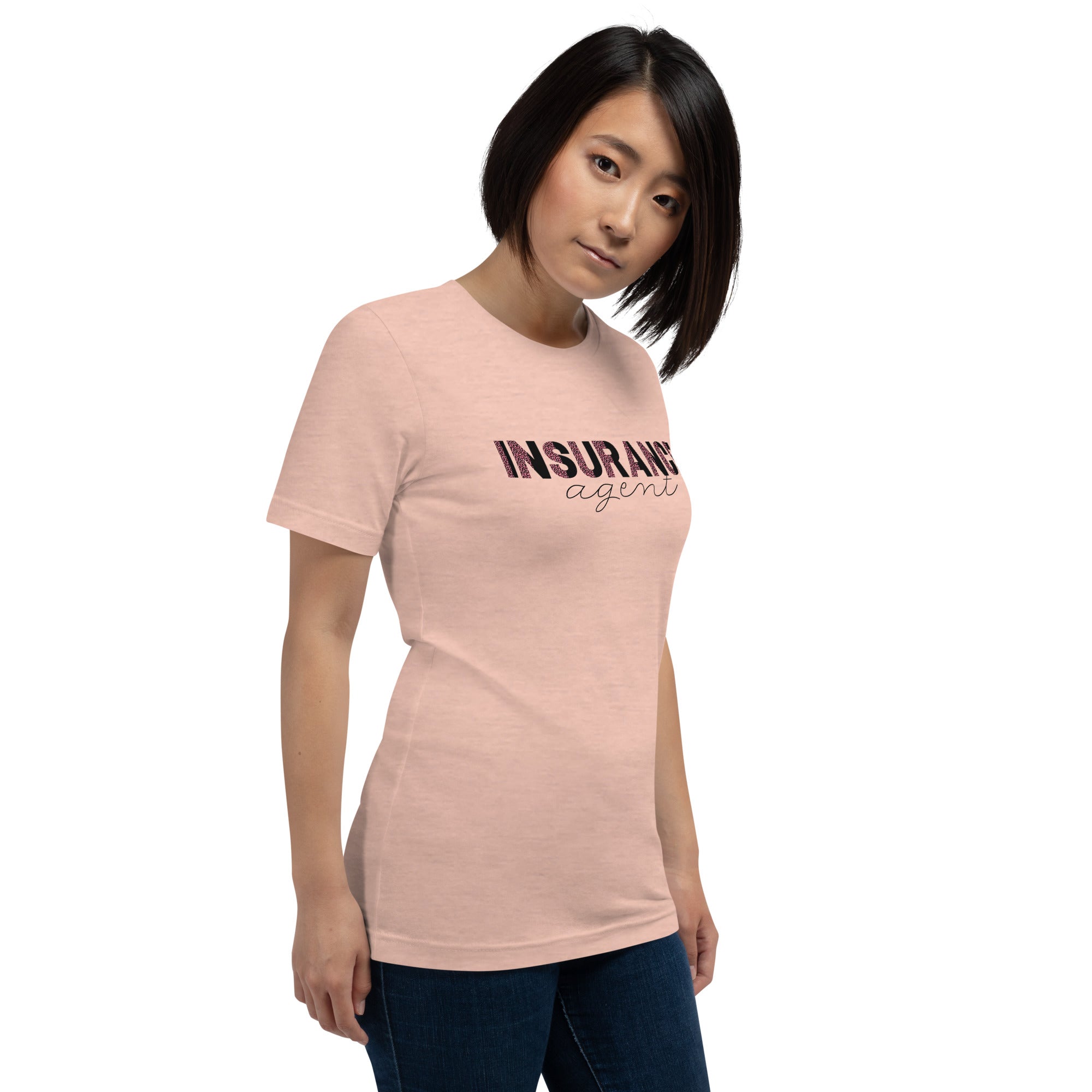 Insurance Agent Line Unisex t-shirt - Pink Leopard
