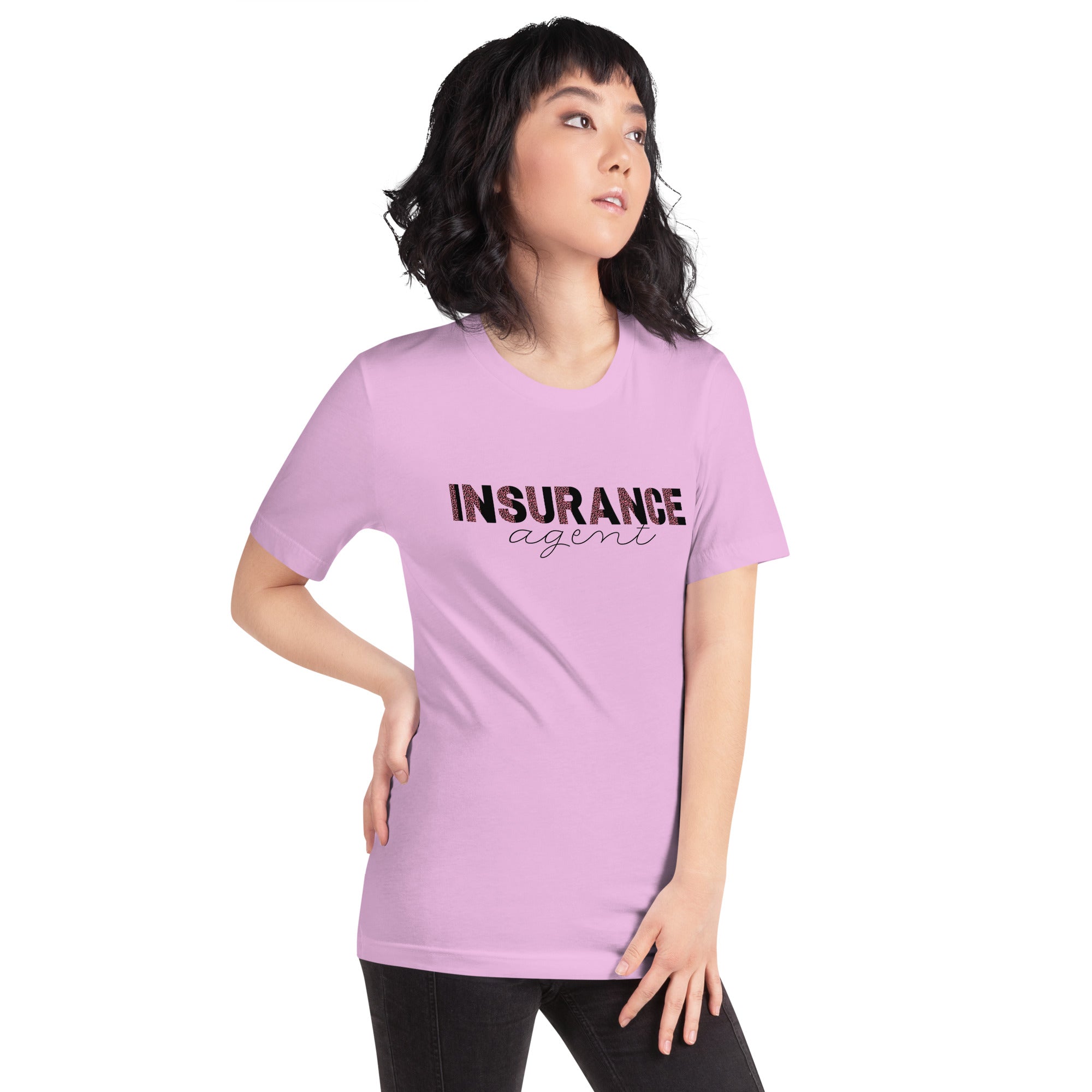 Insurance Agent Line Unisex t-shirt - Pink Leopard
