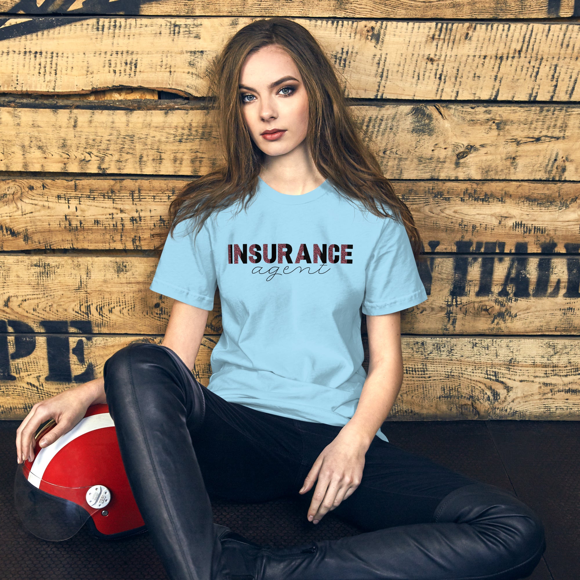Insurance Agent Line Unisex t-shirt - Pink Leopard