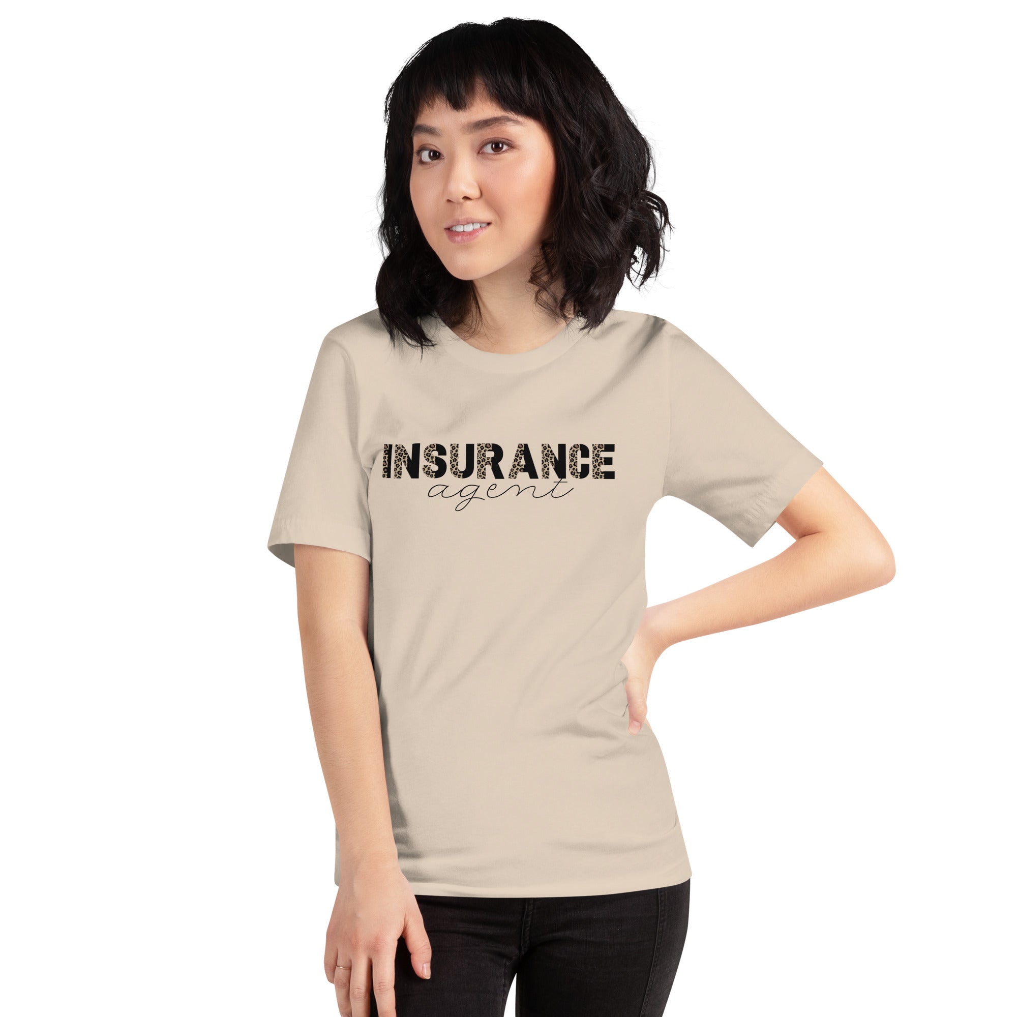 Insurance Agent Line Unisex t-shirt - brown leopard