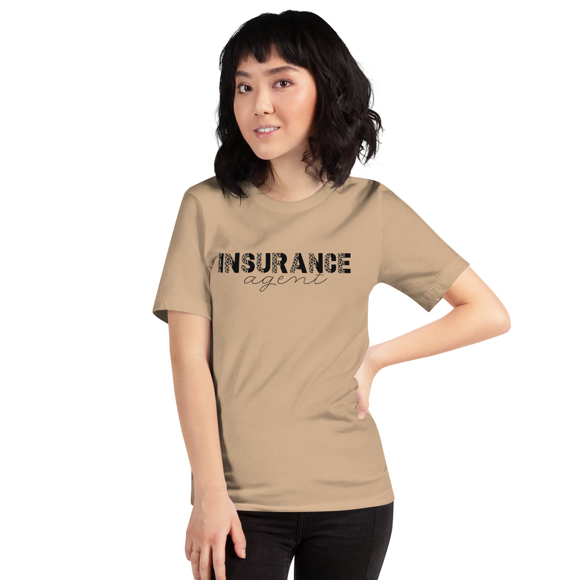 Insurance Agent Line Unisex t-shirt - brown leopard